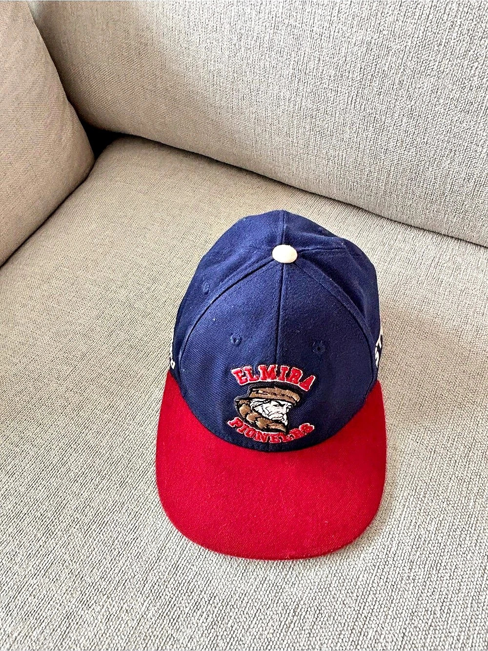 Zephyr Elmira Pioneers MiLB Hat Embroidered Blue & Red